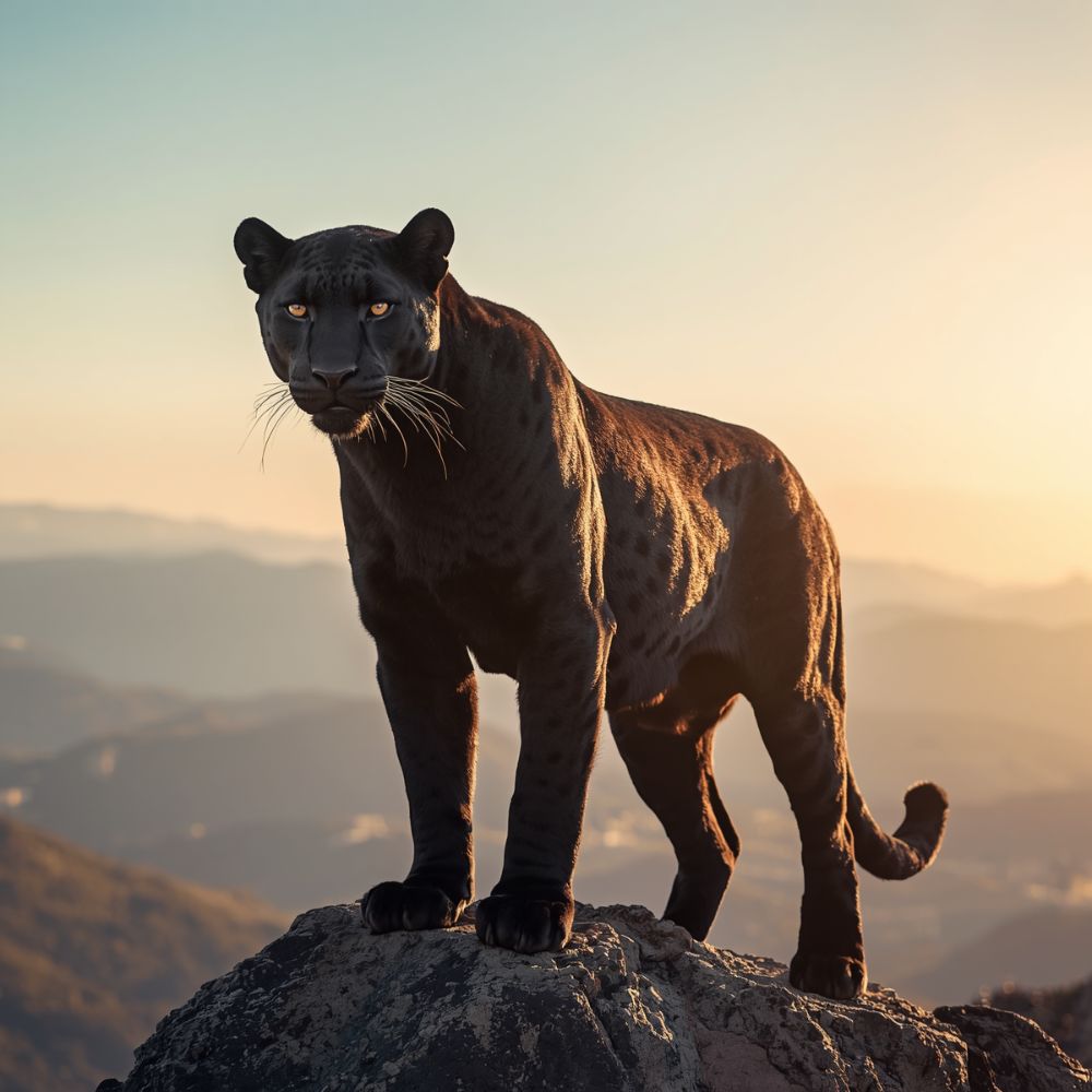 Black panther representing spiritual guidance and the unseen